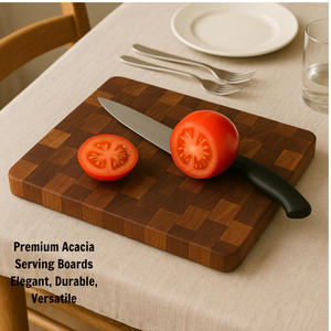 Tabla de cortar de madera maciza de acacia de 40 mm de grosor, bloque de carnicero de alta resistencia, tabla de cocina de madera sólida, fábrica OEM - Product Image 1
