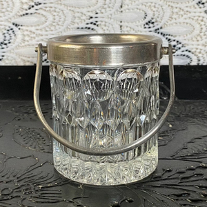 Seau à glace compact en verre avec poignée en métal pour bar, club ou usage domestique – Refroidisseur de boissons, vin, bière et champagne – Accessoire de fête - Product Image 1