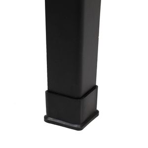 Grandi Fioriere in Metallo Nero con Ruote, Vaso da Giardino Galvanizzato per Uso Interno ed Esterno, Opzione di Appendimento - Product Image 4