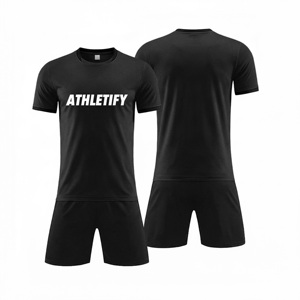 Ensemble de maillots de football professionnels, uniforme de football personnalisé avec logo, maillot et short de football respirants pour kit d'entraînement. - Product Image 4