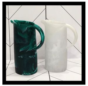Marbled Resin BPA Free Handmade Modern Luxury Design Eco-Friendly 1L Water Jug Pitcher Custom Color <b>Drink</b> <b>Dispenser</b> for Home - Product Image 2