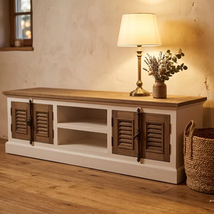 Mueble para TV Luna Ero - Estilo Escandinavo Contemporáneo, Madera de Teca Sólida Ecológica, para Dormitorio, Apartamento, Sala de Estar - Product Image 4