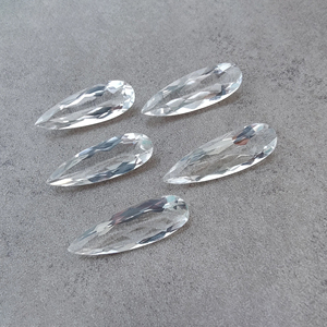 Quartz naturel à facettes en forme de poire, pierres précieuses calibrées en vrac, vente en gros, toutes tailles disponibles - Product Image 4