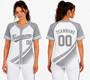 Camiseta de Béisbol para Mujer, Totalmente Personalizable, Ropa Deportiva con Logotipo y Diseño Personalizados, Transpirable, con Botones, Corte Regular - Product Image 5