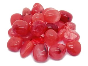 Pierres Roulées en Agate Cerise Rouge Naturelle en Gros, Cristaux Polis pour la Guérison, Galets en Vrac, Pierres Précieuses - Product Image 1