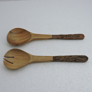 Juego de Cubiertos de Madera Natural con Diseño Creativo y Mango Largo para Servir Ensaladas, Vajilla, Utensilios de Cocina a Precio de Fábrica - Product Image 1