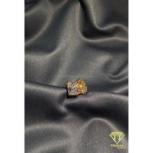 Exclusive VVS Moissanite Diamond in 925 Sterling Silver Ring Featuring Pear and Princess Cuts By Trisha Jewels - Product Image 3