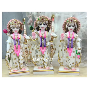 Estatua de Ram Parivar en Mármol Blanco Puro, Hecha a Mano, Duradera, de Alta Calidad, con un Hermoso Diseño Nuevo, Ideal para el Hogar y el Culto - Product Image 1