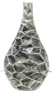 Jarrón de Metal Plateado Martillado Contemporáneo - Centro de Mesa Floral de Aluminio Hecho a Mano, Resistente al Óxido, para Bodas y Decoración de Hogar de Lujo - Product Image 4