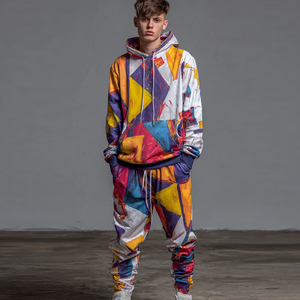 Conjunto Deportivo de Poliéster Ajustado para Mujer, Chaqueta con Cierre y Sublimación, Pantalones con Cuello Alto y Sublimación, Pantalones Estampados - Product Image 6