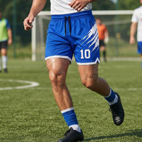 Shorts de football personnalisés pour hommes, prix usine, graphismes sublimés, logo d'équipe, numéro de joueur, grandes tailles, anti-transpiration