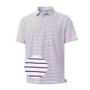 Polo en tricot respirant à fermeture éclair demi-quart pour hommes - Product Image 1