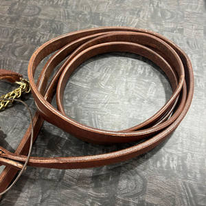 Cabestro de cuero de primera calidad para entrenamiento de caballos árabes con correa, hecho de cuero vacuno de grano completo y herrajes de latón macizo. - Product Image 2