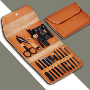 High Professional Luxurious Manicure Pedicure <b>Kit</b> 16-Piece Stainless Steel <b>Nail</b> Clippers Durable Customizable Colors Logo Infant - Product Image 1