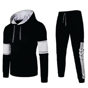 Survêtement unisexe chaud et personnalisable, nouvelle collection automne/hiver, grandes tailles, motif uni, doublure en polaire écologique - Product Image 4