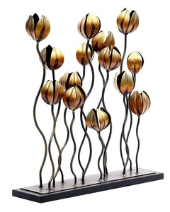 Indoor Vintage Gold Metal Sculpture Figurine <b>Decorative</b> Showpiece Home Living Room Office <b>Table</b> <b>Decor</b> - Product Image 6