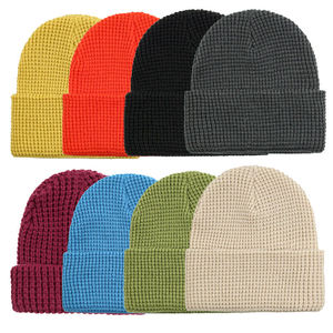 Bonnets avec impression de logo personnalisé, tricotés, vintage, unis, pour l'hiver, pour adultes, décontractés, unisexes, ajustables, 100% acrylique - Product Image 2