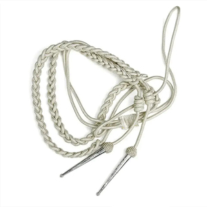 Aiguillette Personalizada de Alta Calidad con Puntas Doradas, Técnica de Trenzado Ecológica para Uniformes de Infantería, Venta al Por Mayor - Product Image 4