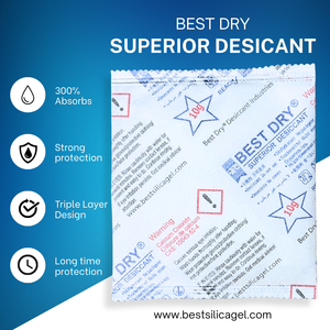 Meilleur déshydratant supérieur 10g, absorbeur d'humidité 300%, sans DMF, anti-moisissure, conception triple couche pour l'électronique, les aliments et les placards - Product Image 2