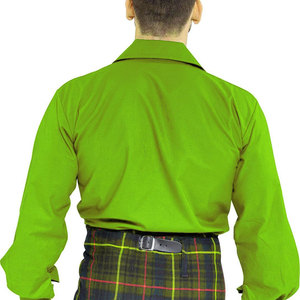 Chemise écossaise Jacobite pour homme, manches longues, à lacets, tenue de Kilt des Highlands, costume de pirate Renaissance en coton, personnalisable OEM - Product Image 2