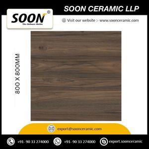 กระเบื้องปูพื้นพอร์ซเลนแบบด้าน ขนาด 800x800 มม. ลายไม้เนื้อแข็ง กันลื่น สำหรับใช้ภายในห้องนั่งเล่น - Product Image 2