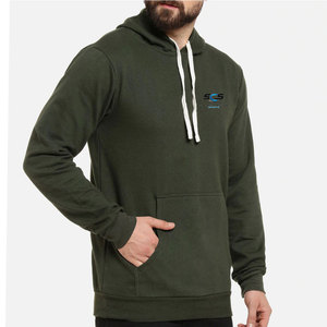 Sweat-shirt à capuche en molleton vert foncé personnalisé pour homme, vêtements de sport décontractés, entraînement, streetwear - Product Image 5