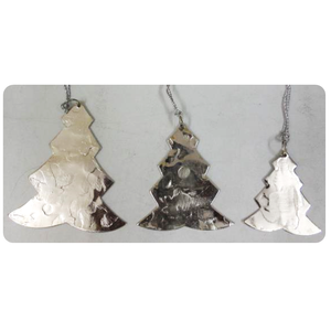 Adornos Colgantes para Árbol de Navidad Hechos a Mano, Metálicos Texturizados, Ecológicos, con Cuerdas Plateadas, Doradas y Cobre para las Fiestas - Product Image 4