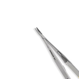 Porte-aiguilles Castroviejo 5,5'' (14 cm) à mâchoires droites avec inserts TC, mécanisme de verrouillage, poignée plate, acier inoxydable - Product Image 5