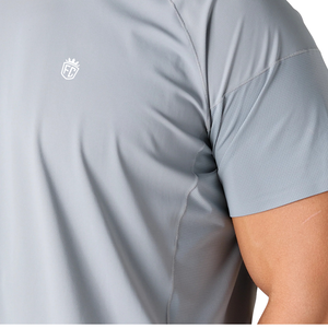 Camiseta Deportiva de Manga Corta para Hombre, Corte Ajustado, para Gimnasio, Entrenamiento, Suave y Elástica, Venta al Por Mayor OEM - Product Image 6