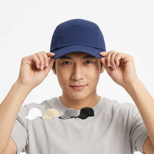 Casquette de baseball unisexe à 6 panneaux, couleur unie, en coton, ajustée, style décontracté, toutes saisons, taille adulte 58-60CM - Product Image 4