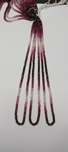 Natural Shaded African <b>Ruby</b> Faceted Rondelles Beads 3mm to 4mm Size Premium Quality Gemstone For Handmade Beads For <b>Necklace</b> - Product Image 2