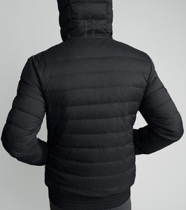 Người Đàn Ông Của Tùy Chỉnh Màu Đen Nhãn nóc Áo Khoác Với Đứng Cổ Áo Mui Xe Mùa Đông Hoody Mới Thiết Kế Vải Áo Khoác Thăng Hoa Kỹ Thuật Màu Đỏ - Product Image 3