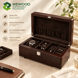 Boîte à bijoux en bois de qualité supérieure avec finition luxueuse, boîte de rangement en bois personnalisée pour bijoux et accessoires - Product Image 2