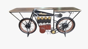 Juego de Bar de Metal Estilo Motocicleta Clásica, Muebles Comerciales Hechos a Mano para Hoteles - Product Image 3