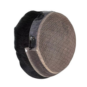 Taz Hair BD Peluca de Cabello Humano con Encaje Frontal para Hombres, Cabello Remy Indio, Ondas de Agua, con Parches Centrales - Product Image 1