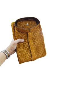 Collection Kurta à séchage rapide en soie formelle pour hommes brodés pour adultes pour fête et fête porter des vêtements indiens et pakistanais - Product Image 6