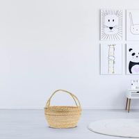 Paniers de rangement en osier de bambou de haute qualité respectueux de l'environnement avec poignées économisent de l'espace-TRUNGHOA