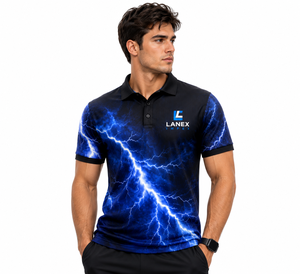 เสื้อโปโลซับลิเมชั่นลายพิเศษสำหรับผู้ชาย แห้งเร็ว ระบายอากาศได้ดี ผลิตจากโพลีเอสเตอร์ เหมาะสำหรับกีฬากอล์ฟ ชุดยูนิฟอร์มทีม พร้อมสกรีนโลโก้ตามสั่ง - Product Image 1