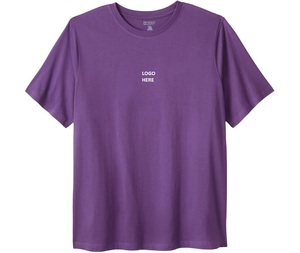 Camiseta de punto azul jaspeado para hombre, corte holgado, cuello redondo, manga corta, estampada, transpirable, ecológica, informal - Product Image 6