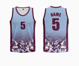 เสื้อบาสเก็ตบอลแบบระบายอากาศได้ ปักลายตามสั่ง สำหรับทีม - Product Image 6