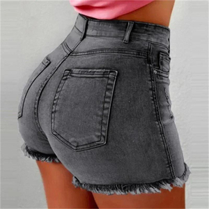 Shorts de Mezclilla al por Mayor, de Alta Calidad, Diseño Moderno, Sexy, Tallas Grandes, Cintura Media, Desgastados, Pantalones Cortos de Algodón, Shorts de Mezclilla de Verano - Product Image 5