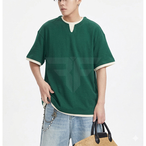เสื้อยืดสตรีทแวร์ผู้ชายทรงโอเวอร์ไซส์ พิมพ์ลายตามสั่ง ผ้าสแปนเด็กซ์/โพลีเอสเตอร์ คอวี แขนสั้น สวมใส่สบาย ระบายอากาศได้ดี เป็นมิตรต่อสิ่งแวดล้อม - Product Image 1