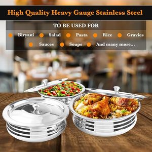 Elegante Olla de Acero Inoxidable con Exterior Antiadherente, Calentador de Alimentos, Cacerola con Tapa, Doble Pared Aislada, Apta para Lavavajillas, 24 cm de Diámetro - Product Image 5