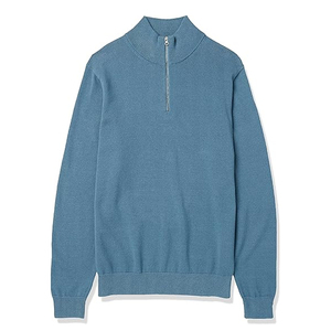 Men's Women's Half Zip <b>Mock</b> <b>Neck</b> Sweatshirt Oversized Plain Cotton Fleece Custom Streetwear <b>Top</b> - Product Image 3