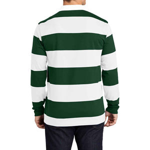 Breathable Rugby <b>Polo</b> <b>Shirt</b> Custom Logo Men's Long Sleeve Cotton <b>Vintage</b> Style Manufacturer Men's Long Sleeve Striped <b>Polo</b> <b>Shirt</b> - Product Image 4