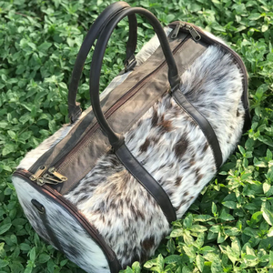 Sac de voyage en cuir de vachette véritable avec poils, sac de week-end, sac de nuit, sac de sport, fabricant sur mesure, vente en gros - Product Image 5