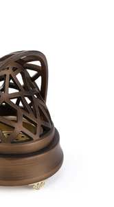 Quemador de incienso de madera de lujo Mabkhara Bakhoor, quemador de incienso árabe Oud con cuencos metálicos extraíbles, soporte para fragancias para el hogar - Product Image 3