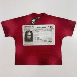 Camiseta de algodón con cuello redondo estilo HipHop de verano Y2K, elementos de moda urbana, camiseta holgada de manga corta para parejas - Product Image 2