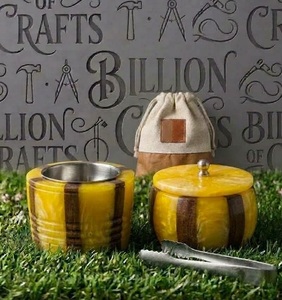 Ensemble brûleur de bakhoor au design moderne, porte-encens en résine et bois, étui de rangement, pochette de voyage, lot en vrac - Product Image 1