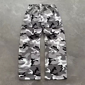 Ensemble survêtement camouflage oversize pour hommes : pantalon cargo et sweat à capuche amples style streetwear - Product Image 5